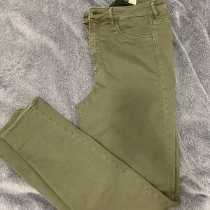 H&M Green Skinny Jeans Stretch Denim